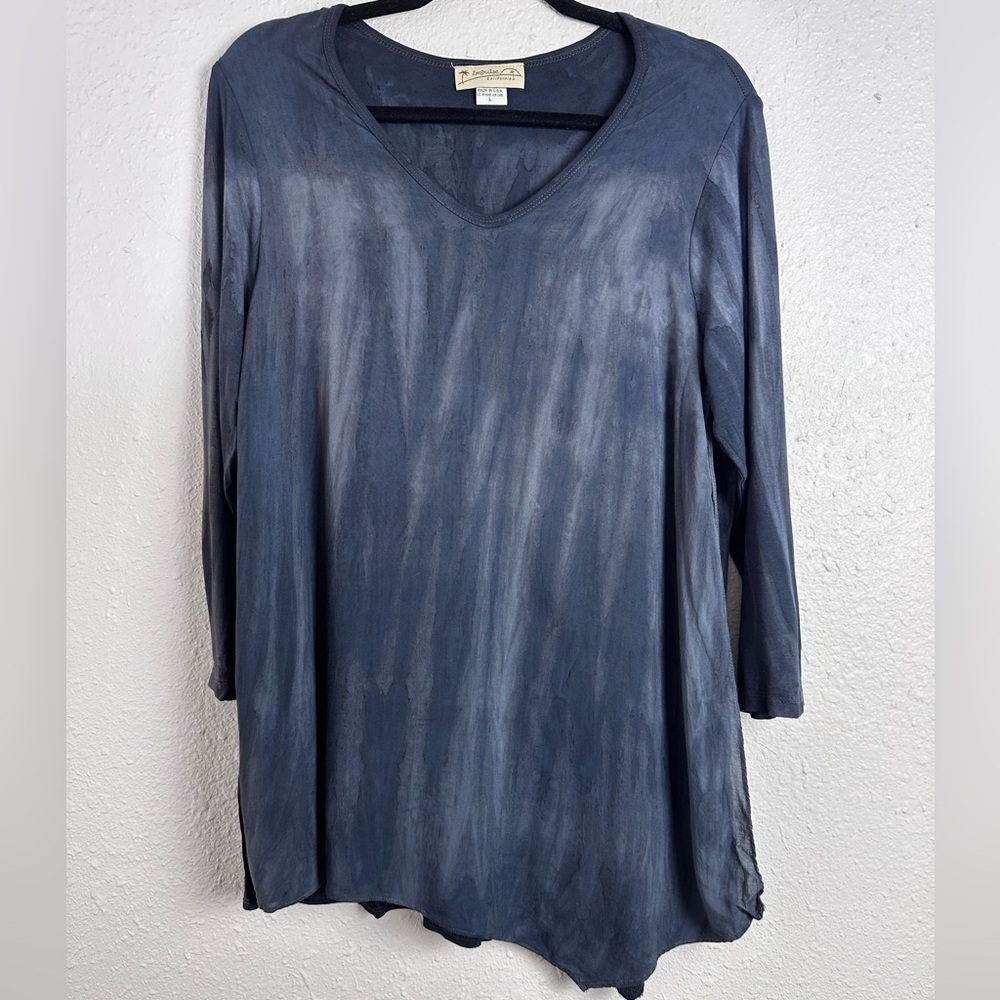 Impulse California‎ Women's Blue V-Neck Top Size Large